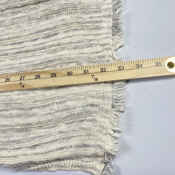 J. Jill Sweater Tunic Texture‎ Knit Fray Hem Stretch Button Casual Cotton - Picture 11 of 12